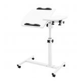 GQWQNIO Small Standing Desk with Wheels & Lockable