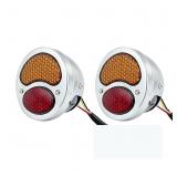 FATECIM 2X Vintage Duolamp LED Tail Light 12V Rear