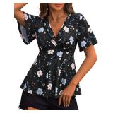 5XL -  Womens Tops Summer Business Casual Babydoll