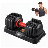 ANCHEER Adjustable Dumbbell 50LB Single, Quick Adj
