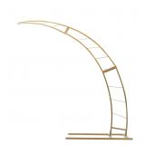 Gold Metal Wedding Arch Half Moon Backdrop Stand 6