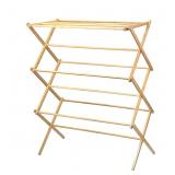 Home IT Wooden Clothes Drying Rack for Laundry - F