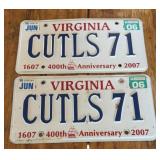 VINTAGE 1971 MATCHING CUTLS TAGS / CUTLASS