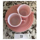 HAZEL ATLAS MODERNTONE CHILD'S DISHES / LQQK /SHIP