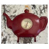 5' X 8' VINTAGE METAL TEAPOT ROOM THERMOMETER