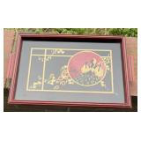 13'x9ï¿½  DECORATIVE ASIAN MAKI-e LACQUER TRAY