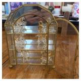 17.5" x 6" MINIATURE CURIO CABINET SIX UNICORNS