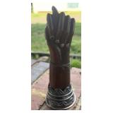 7' GERSON BAHIA MANO FICO WOOD SCULPTURE