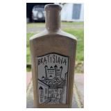 8' STONEWARE BOTTLE FROM BRATISLAVA / CORK