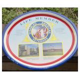 15' METAL TRAY DAV EMBLEM AND COMMEMORATES