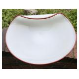 18.5'x14ï¿½  ITALIAN MURANO ART GLASS RED TRIM