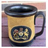 5' VINTAGE NOYMER LEATHER WRAPPED TANKARD