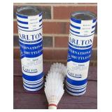 1946 2 CARLTON CANS SHUTTLECOCKS / BIRDIES