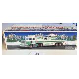 2001 HESS TOY TRUCK AND HELICOPTER IN BOX IS