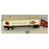 McNESS DIECAST SEMI TRUCK & TRAILER TOY