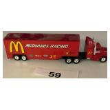 MCDONALD'S RACING DIECAST SEMI TRACTOR TOY