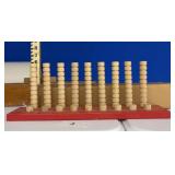 IDEAL VINTAGE WOODEN CLASSROOM, COUNTING