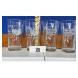 4 FLYING DOG BREWERY, PINT GLASSES / ships