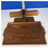 VINTAGE HAND CARVED ASIAN TROPICAL TRAY