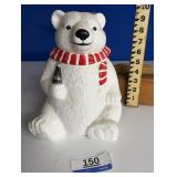COCA COLA POLAR BEAR COOKIE JAR / Ships