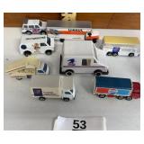 ASSORTED DIECAST DELIVERY TRUCKS / ships