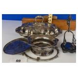 MIXED LOT OF VINTAGE SILVER-PLATED ITEMS / Ships