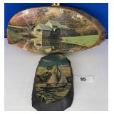 TWO VINTAGE CHEROKEE HANDMADE PLAQUES