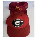 2 CAPS / GEORGIA BULLDOGS / ARIZONA STATE /ships