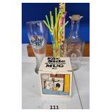 MIXED BARWARE ITEMS AND FAR SIDE MUG / SHIPS