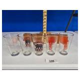 5 CRAFT BREWERY PINT GLASSES / BOONVILLE