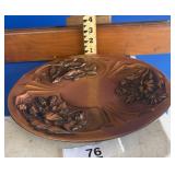 SIGNED J. GILES VINTAGE EMBOSSED COPPER ITEM