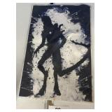 ABSTRACT FIGURE ART PRINT SIGNED / ships