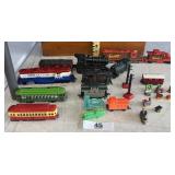 MIXED LOT TOY TRAINS-RAILROAD COLLECTIBLES