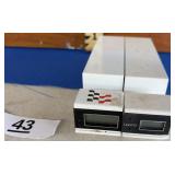 2 VINTAGE PROMOTIONAL DIGITAL DESK CLOCKS