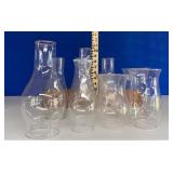 Lot of 8 Clear Glass Hurricane Lamp NO SHIP