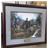 40"X35" FRAMED CIVIL WAR PRINT / NO SHIP
