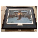 38"X28" FRAMED CIVIL WAR PRINT / NO SHIP
