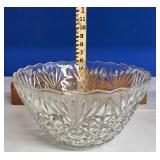 Vintage Clear Pressed Glass Serving Bowl NO SHIP