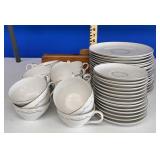 White Porcelain China Dinnerware Set NO SHIP