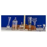 DECORATIVE GLASSWARE VINTAGE LOT NO SHIP