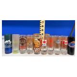 Lot of 10 Souvenir & Promotional Shot Glasses