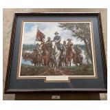 36"x32" FRAMED CIVIL WAR PRINT / NO SHIP
