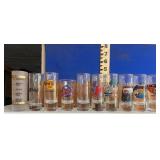 Lot of 10 Souvenir Promotional Glasses / Hard Rock