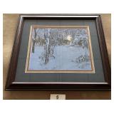 20"x17" FRAMED CIVIL WAR PRINT / NO SHIP