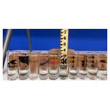 Lot of 10 Ski Resort Souvenir Shot Glasses