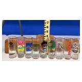 Lot of 10 Assorted & Promotional Shot Glasses