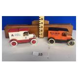 Vintage die-cast advertising piggy banks