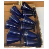 COBALT, BLUE ART, DECO, FOOTED TUMBLERS SHIP
