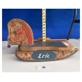 Vintage Wooden Child's Rocking Horse Toy