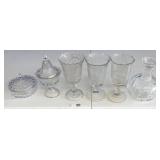 Assorted Vintage Pressed & Cut Glassware NO SHIP